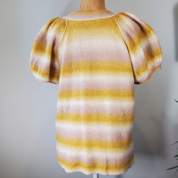 Universal Thread Retro Tan Yellow Ombre Short Sleeve Sweater - Medium - Picture 5 of 9